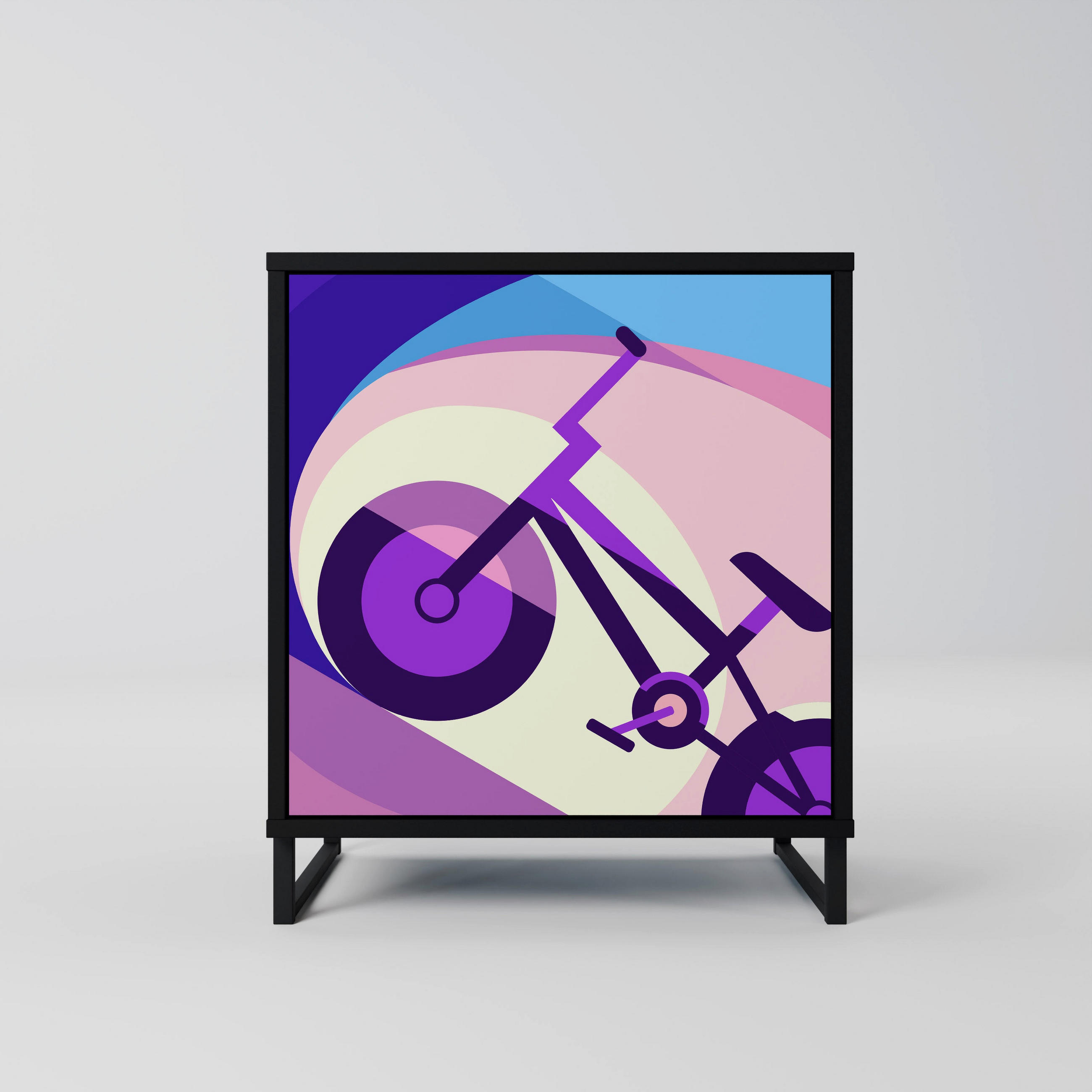 SpaceRebels Sideboard Schwarz 57.5x67.5x42 cm