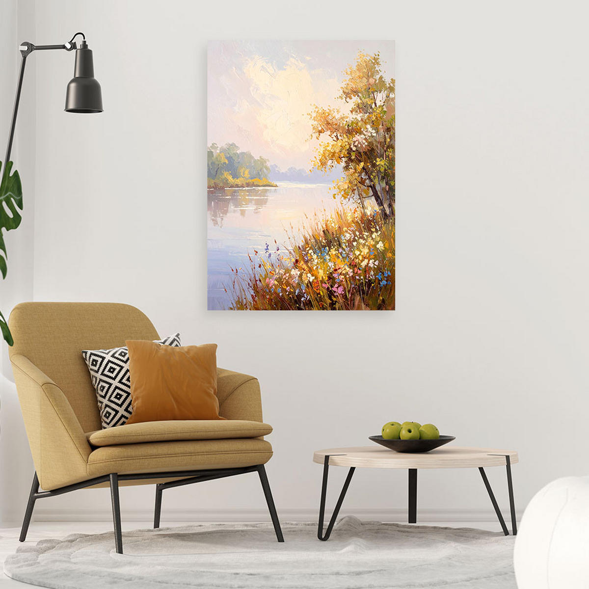 LEINWANDBILD Landschaften 80x120cm - Grau, Textil (80/120cm) - Feeby