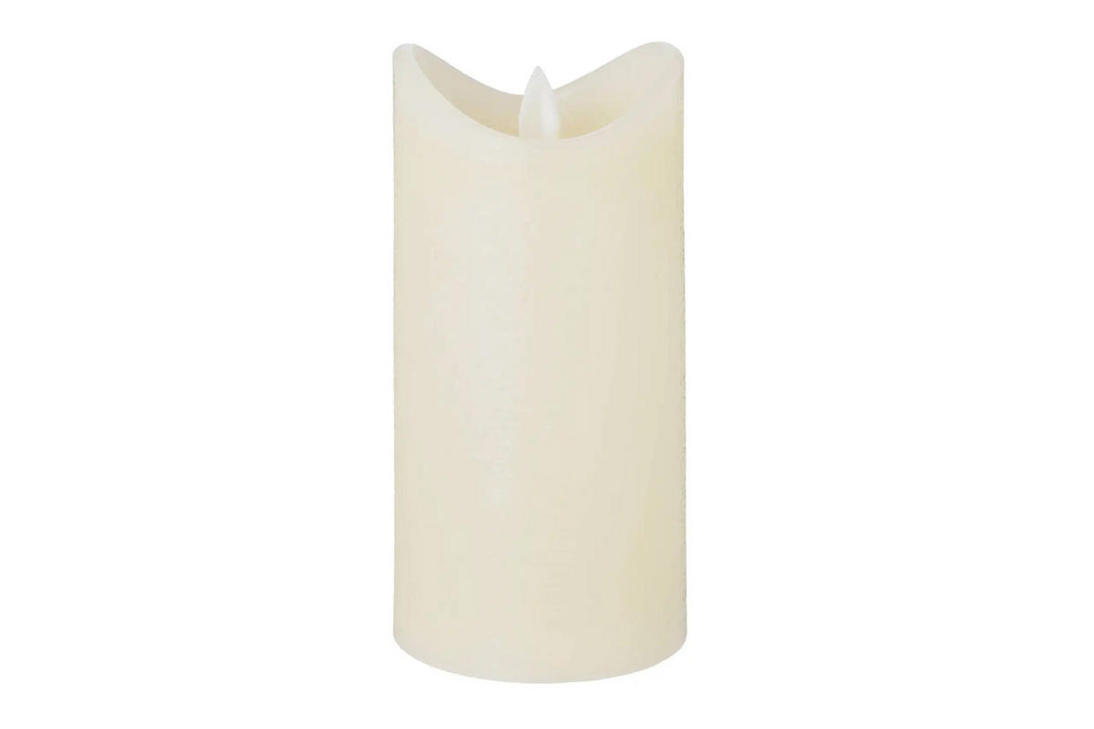 LED-KERZE Ø7,5x15 cm, Creme - Creme, Naturmaterialien (7.5/7.5/15cm) - dasmöbelwerk