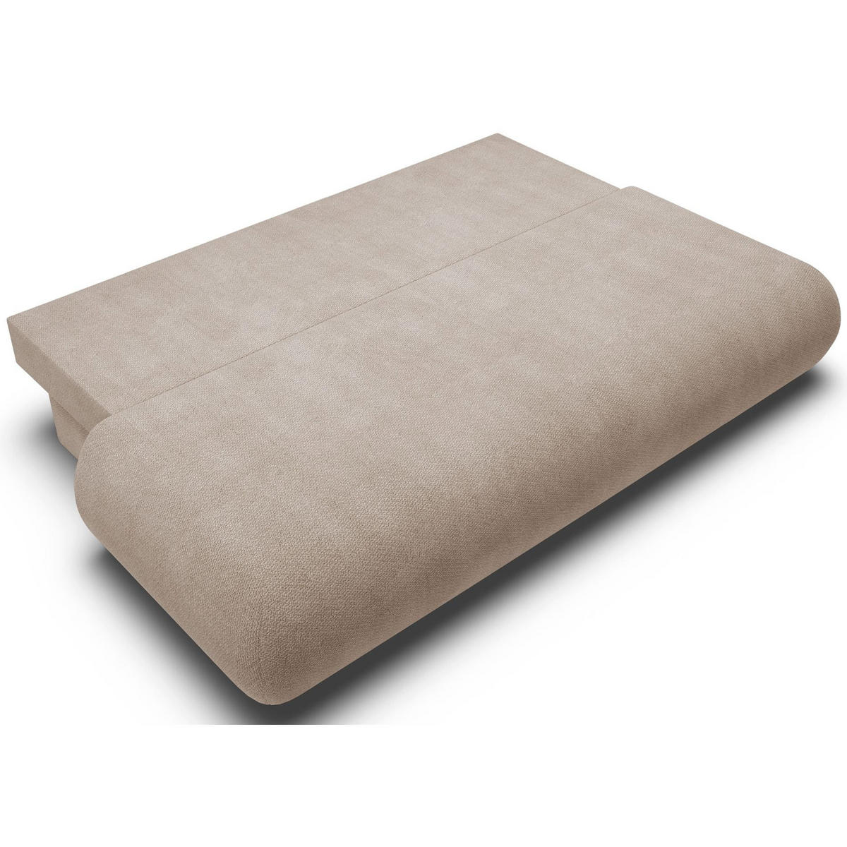 3-SITZER SCHLAFSOFA Beige Chenille - Beige/Schwarz, Kunststoff/Textil (214/74/100cm) - Selsey