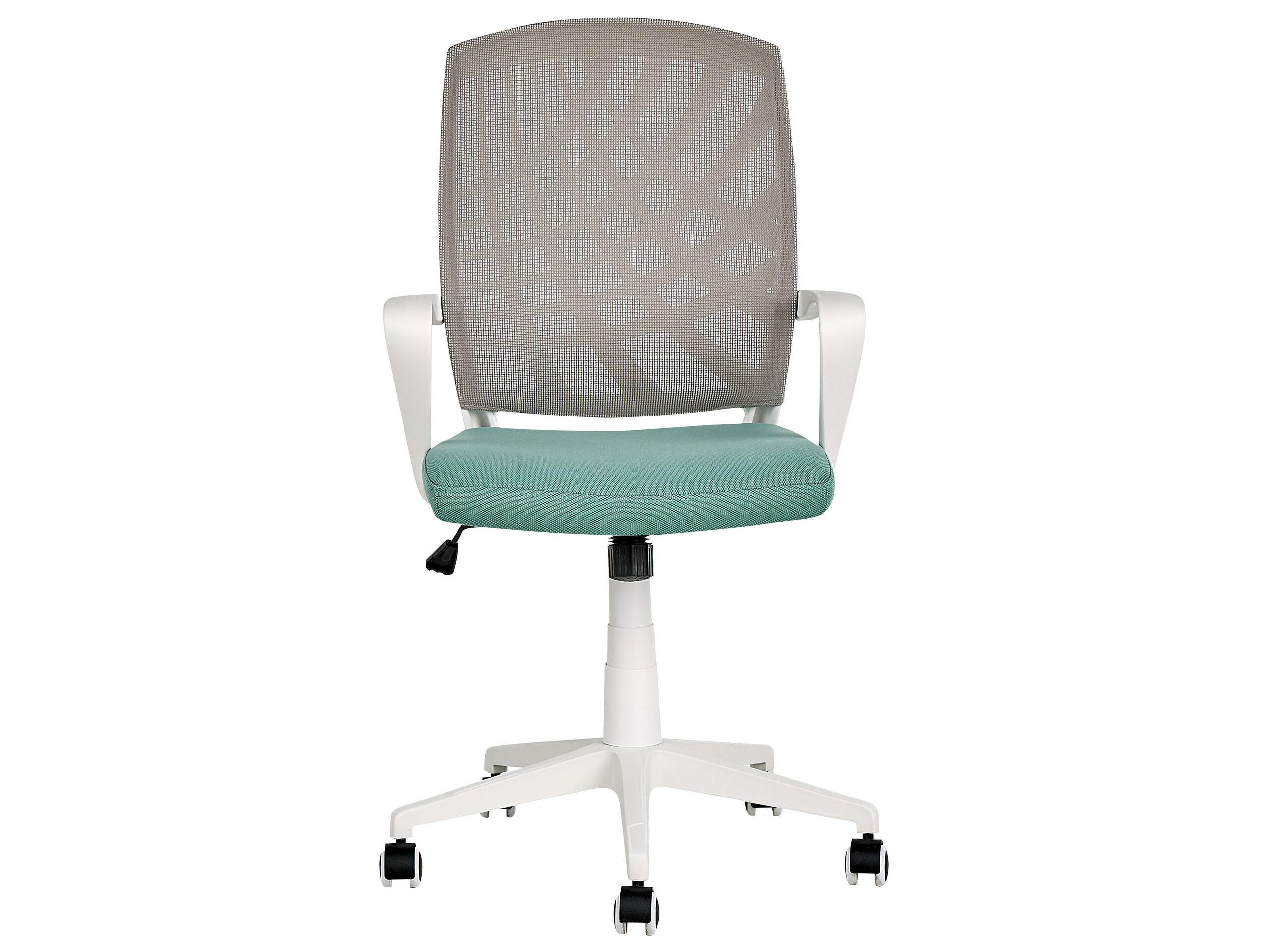 BÜROSTUHL Polyester Grau Bonny - Grau, Kunststoff/Textil (66/97/47cm) - Beliani