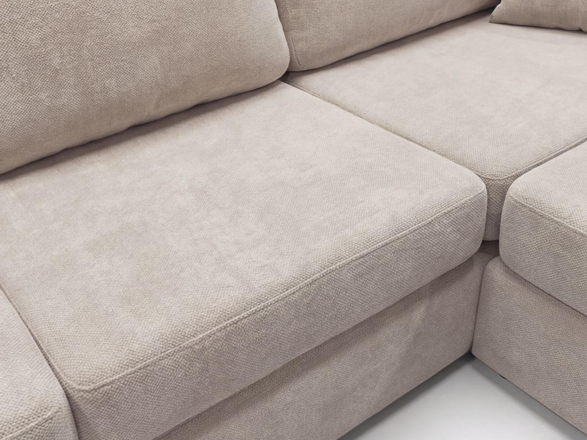 ECKSOFA Nesto Biege Rechts - Beige, Holz/Textil (165/260cm) - Graingold
