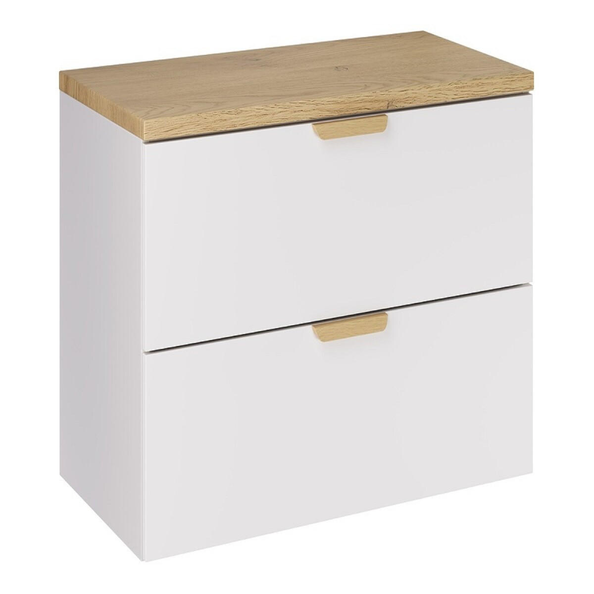 WASCHBECKENUNTERSCHRANK 80 cm 2 Teile - Aster White A BM425 in Weiß/Matt - Weiß, Holz (80/50/46cm)