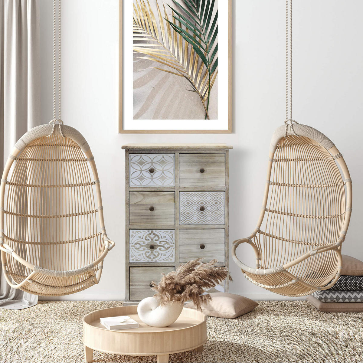 KOMMODE Hellbraun 25/54/81 cm - Hellbraun, Holz (25/81/54cm) - Mobili Rebecca