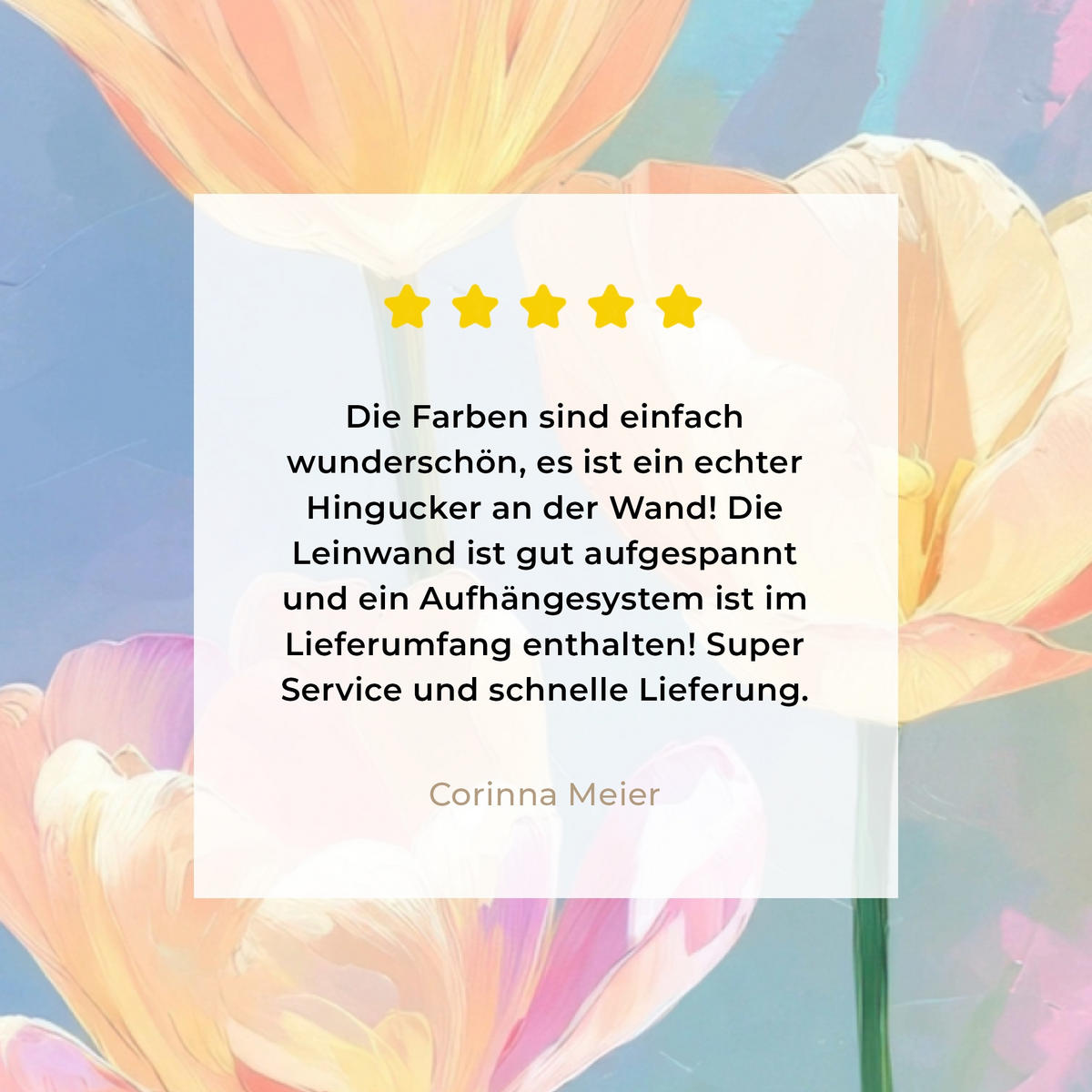 LEINWANDBILD Tulpen - Rosa Akzente - Blau Wandbilder 80x60 cm - Pastellblau, Textil (80/60cm) - MuchoWow