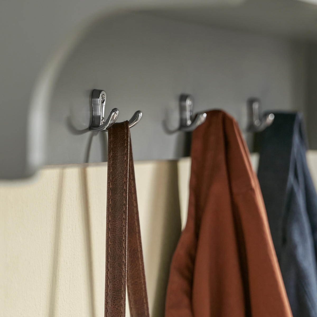 WANDGARDEROBE Grau - Grau, Holzwerkstoff (100/35/25cm) - SoBuy