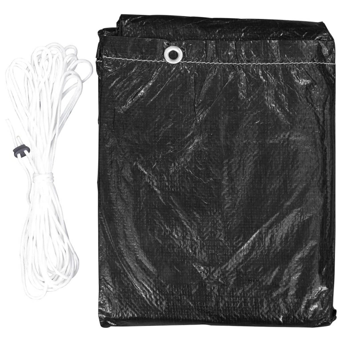 GARTENMÖBEL-ABDECKUNG 12 Ösen 250/250/70 Cm - Schwarz, Kunststoff (250/250/70cm) - vidaXL
