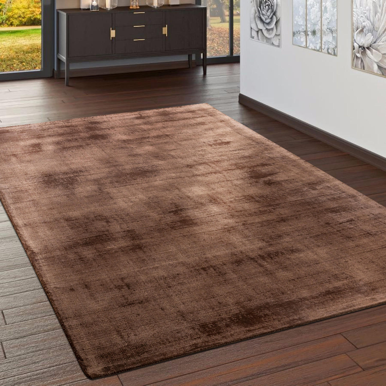 HOCHFLORTEPPICH 160/230 cm Glori 330 - Braun, Textil (160/230cm) - Paco Home