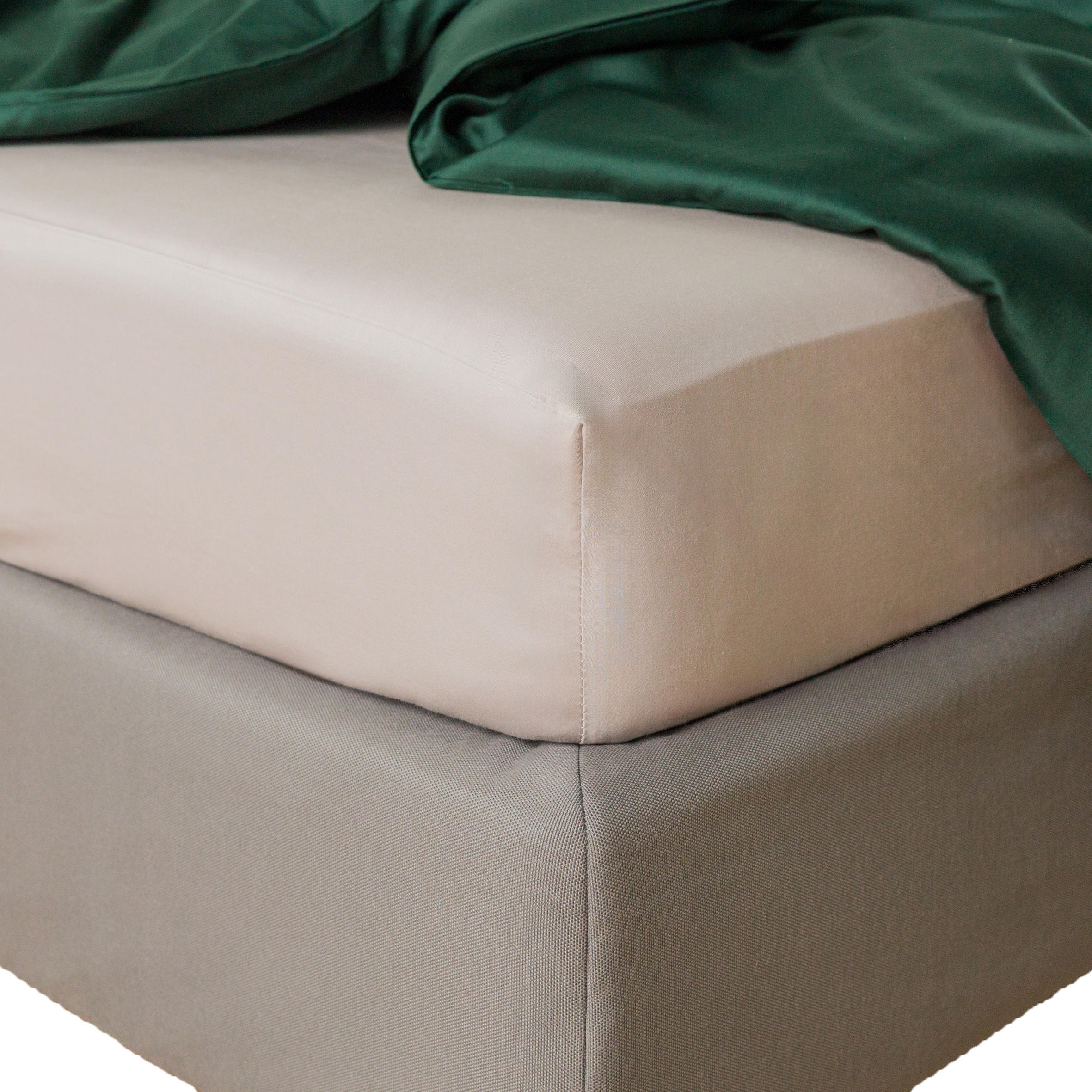 SPANNBETTTUCH Satinette - Beige, Textil (140/200cm) - home&you