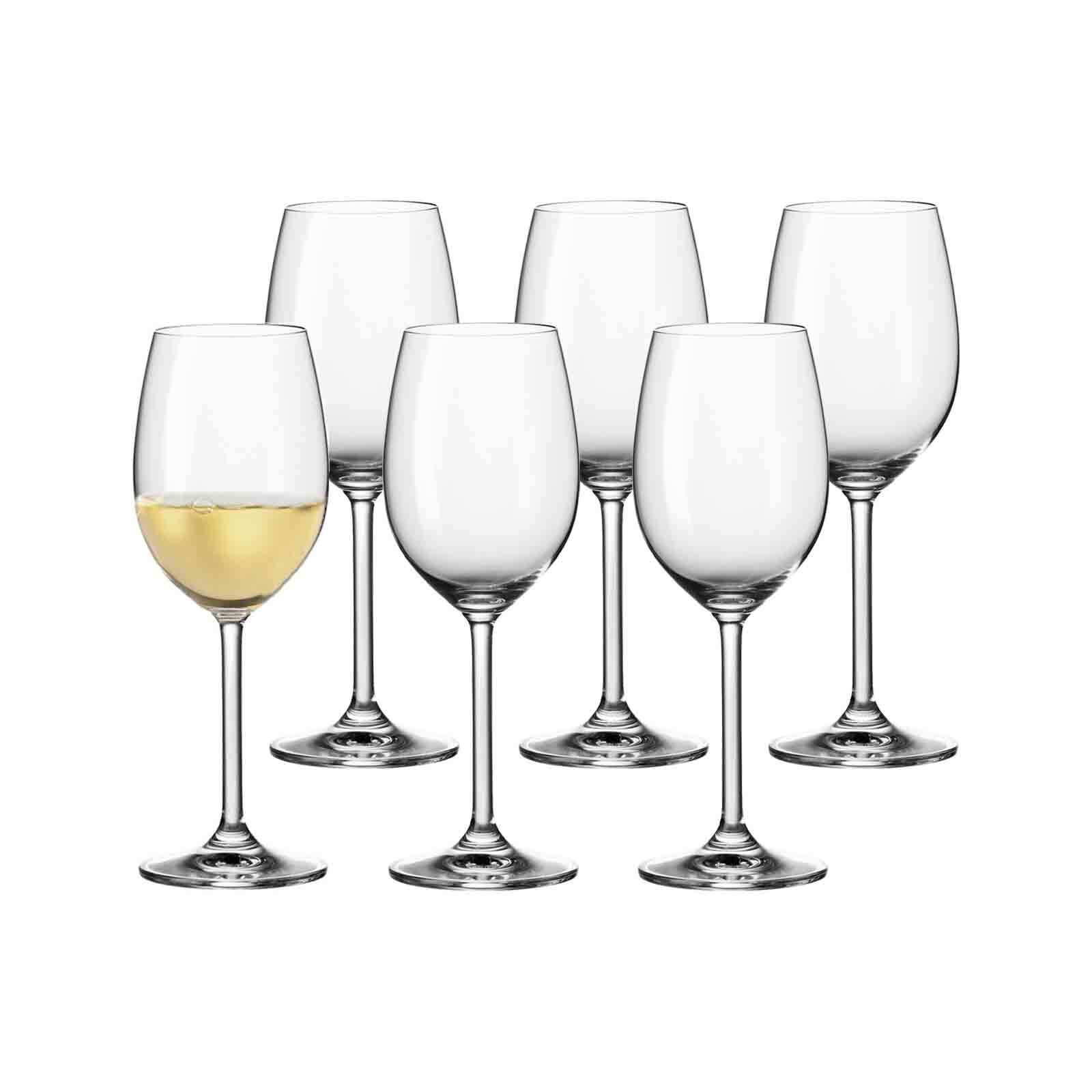 WEISSWEINGLÄSER Daily transparent 170 ml 6er Set - Transparent, Glas (0.37L) - Leonardo Living