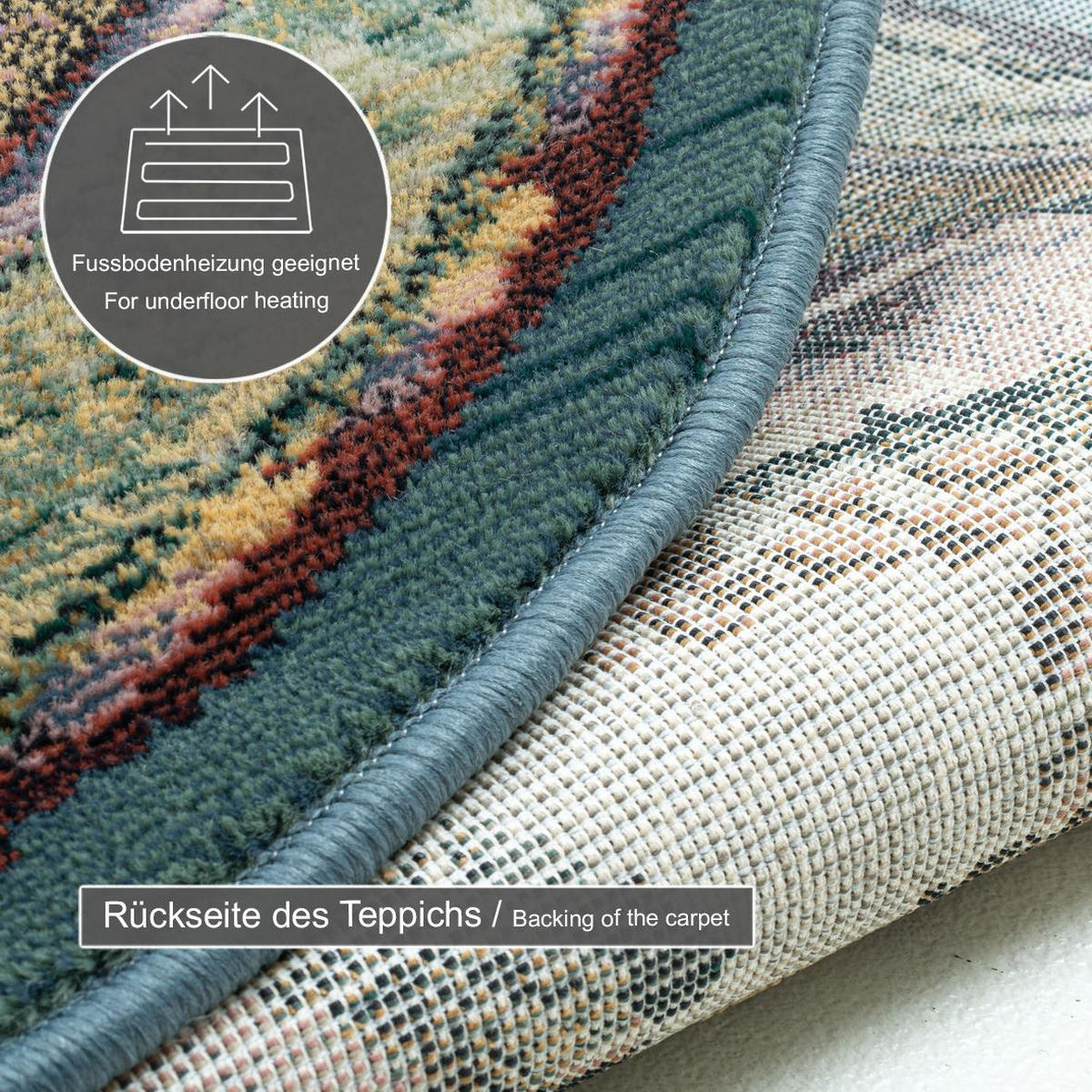 WEBTEPPICH Gabiro 72 120x180 cm - Multicolor, Textil (120/180cm) - THEKO