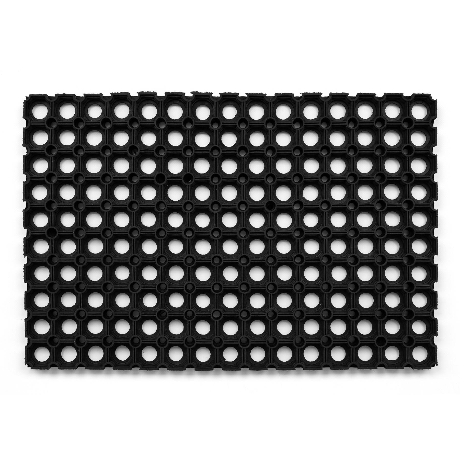 FUSSABTRETER gummi 100/150 cm - Schwarz, Textil (100/150cm) - rugsX
