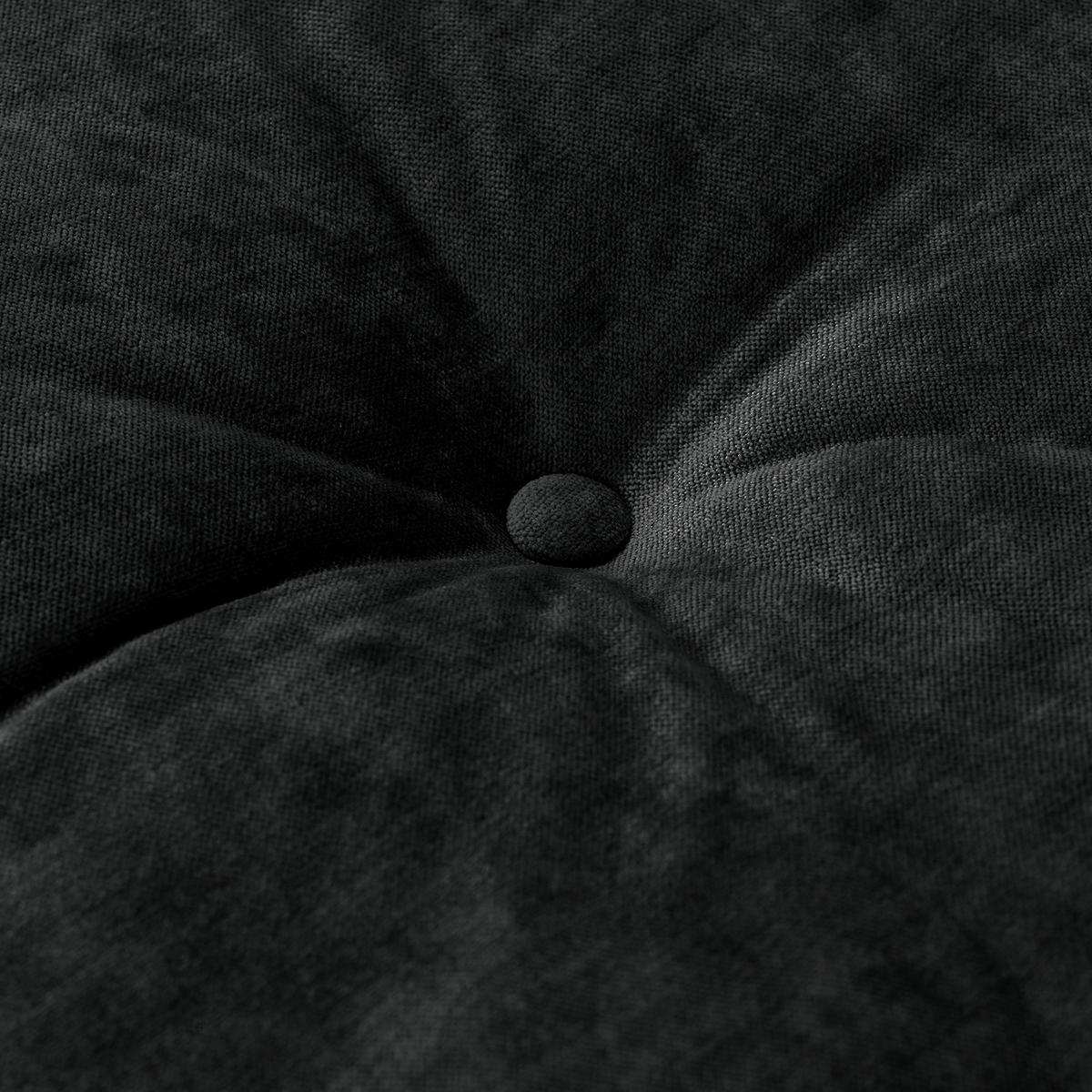 SITZWÜRFEL - Samt - Schwarz, Textil (47/42/47cm) - home24