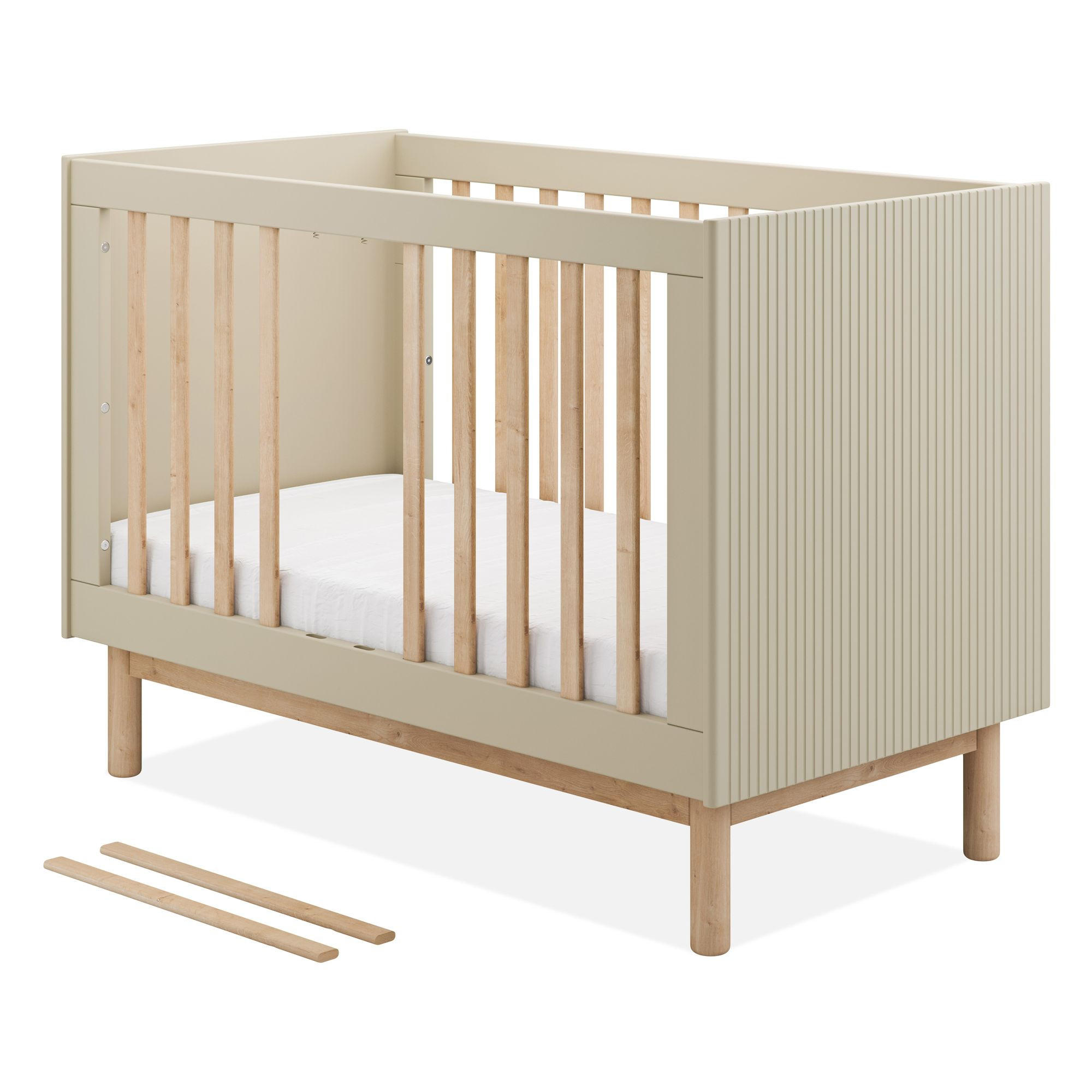 GITTERBETT LOTTI - Beige, Holz (124/88/66cm) - KONSIMO®