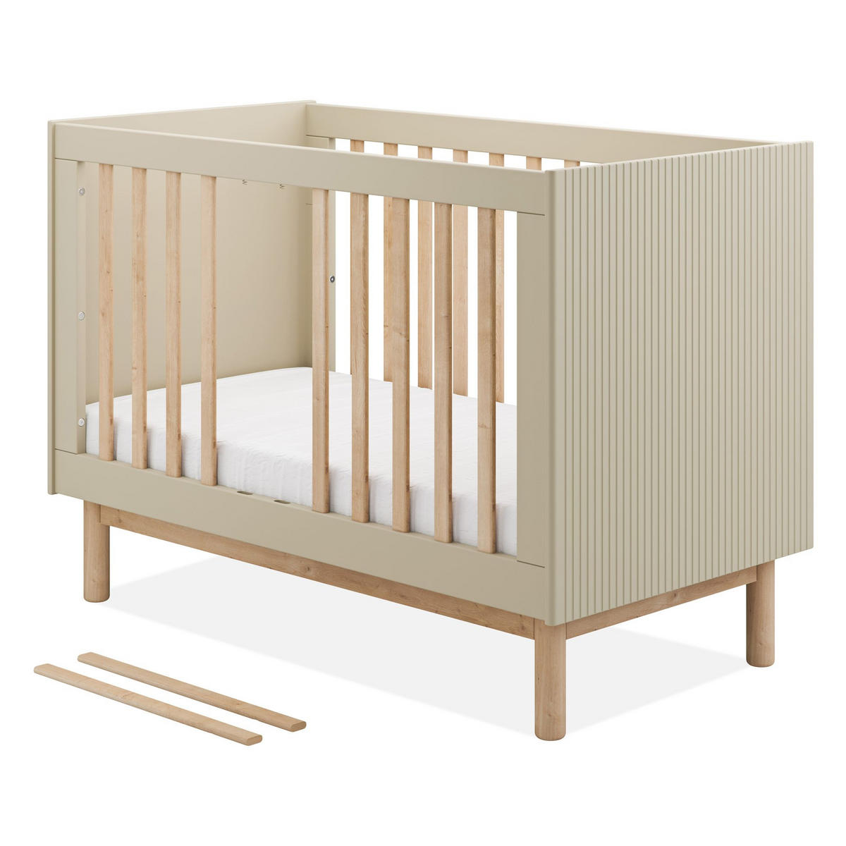 GITTERBETT LOTTI - Beige, Holz (124/88/66cm) - KONSIMO®