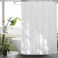 DUSCHVORHANG Textil 180 x 220 cm Weiß Wasserdicht - Weiß, Textil (180/220cm)