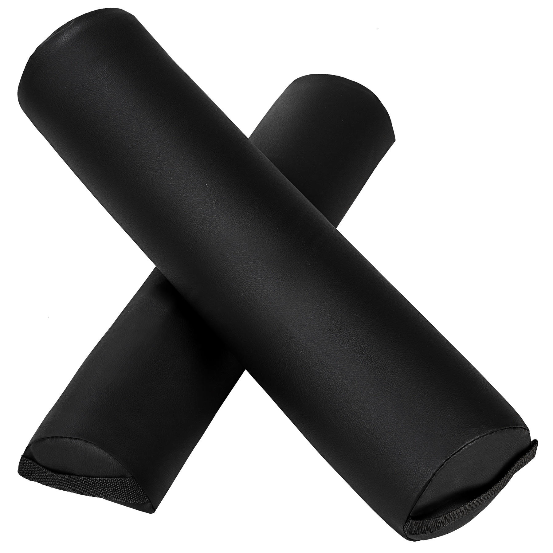 LAGERUNGSROLLEN-SET ,inklusive Tragegriffe und Reißverschluss,schwarz - Schwarz, Leder (8/64cm) - tectake