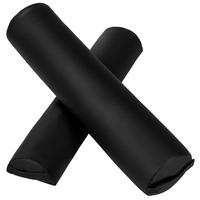 LAGERUNGSROLLEN-SET ,inklusive Tragegriffe und Reißverschluss,schwarz - Schwarz, Leder (8/64cm) - tectake