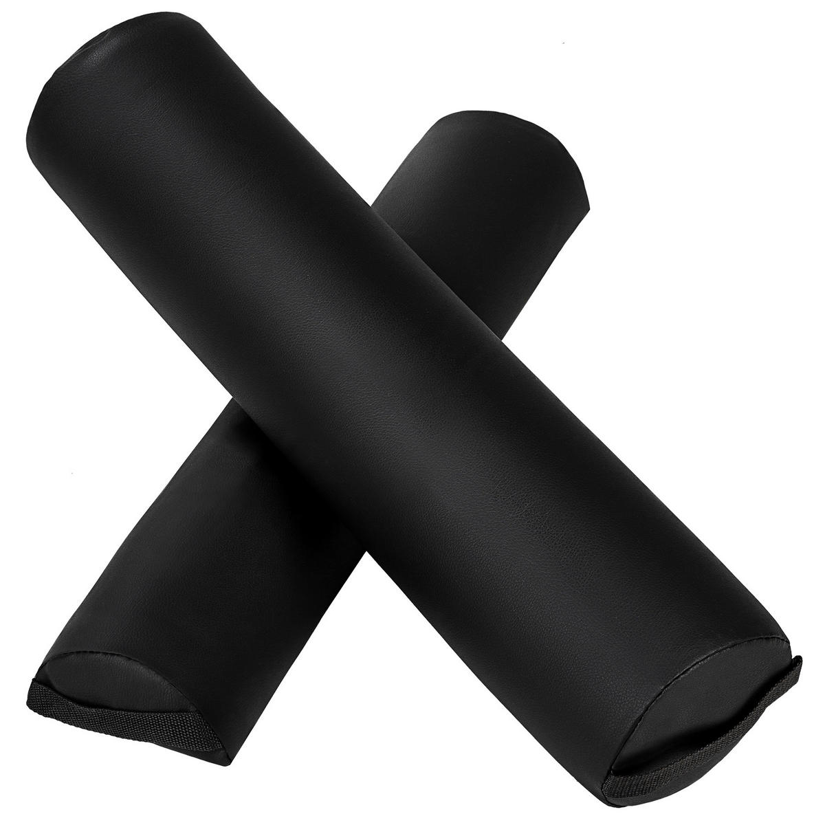 LAGERUNGSROLLEN-SET ,inklusive Tragegriffe und Reißverschluss,schwarz - Schwarz, Leder (8/64cm) - tectake