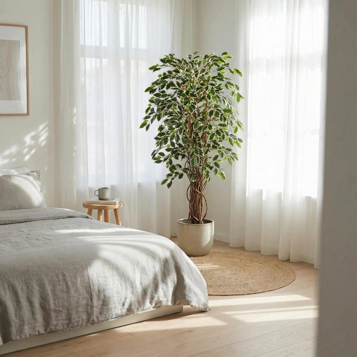 KUNSTBAUM Künstlicher Ficus – Ravian 180 cm - Naturfarben, Kunststoff (180cm) - aplanta