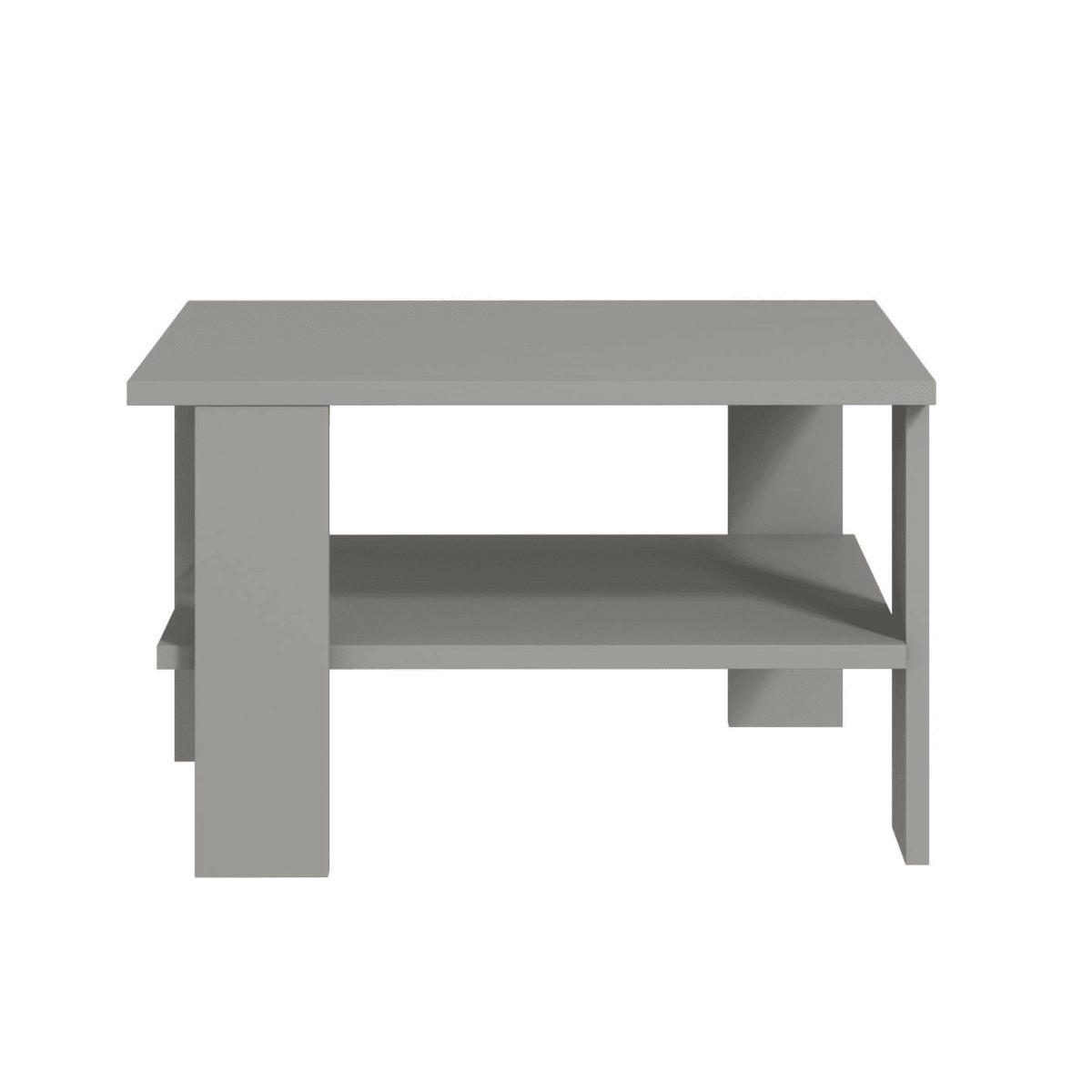 KONFERENČNÍ stolek s 1 policí, šířka 60 cm - DUAMA - šedá, kompozitní dřevo (60/45/37cm) - Calicosy