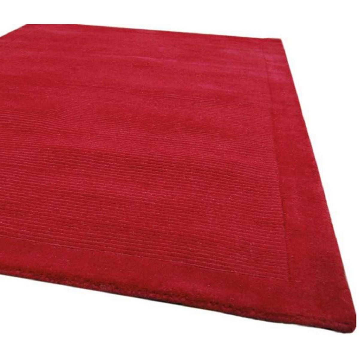 TEPPICH Einfarbiger, getufteter aus reiner Wolle CANDY Rot 120 x 170 cm - Rot, Naturmaterialien (120/170cm) - Novatrend