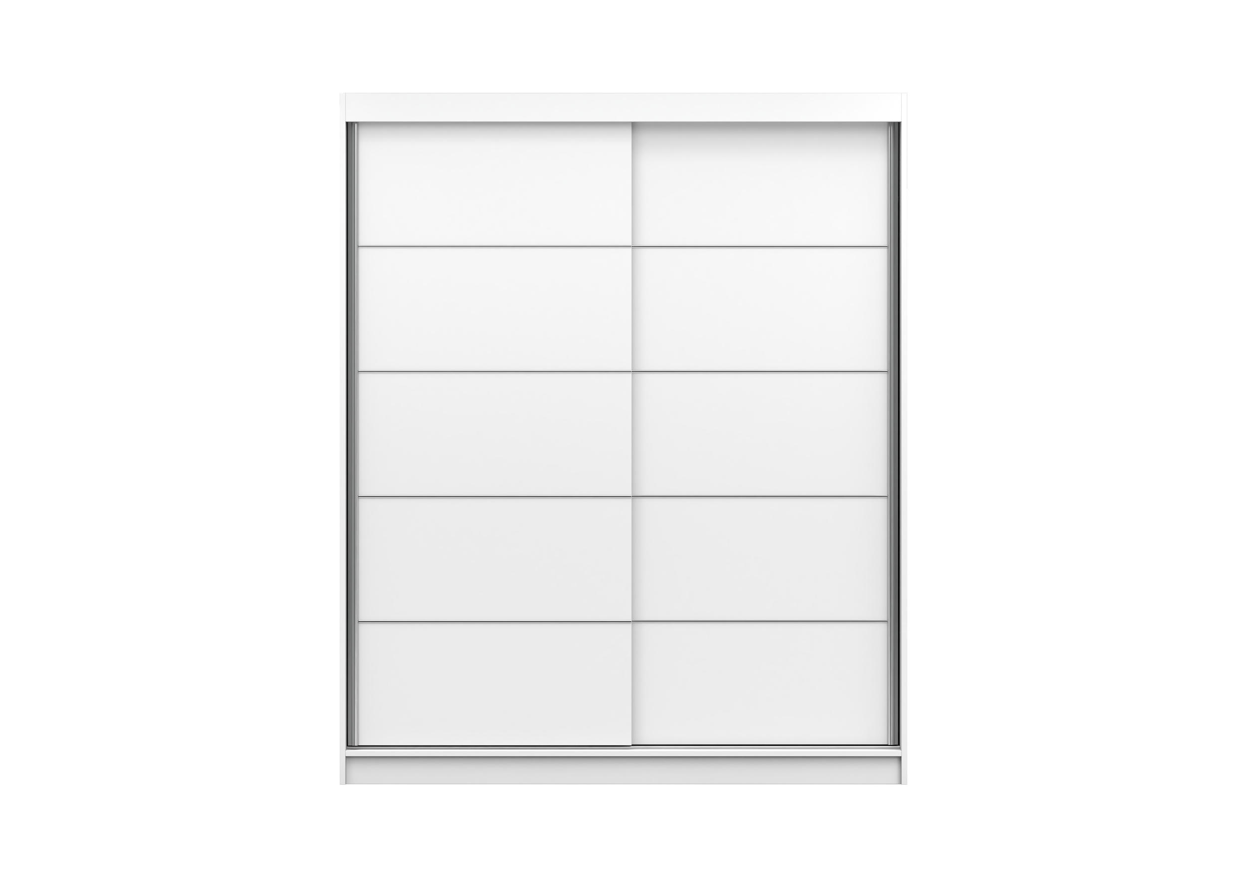 SCHIEBETÜRENSCHRANK - Kleiderschrank EVA 06 - Weiß - Weiß, Holzwerkstoff (160/195/61cm) - Möblo