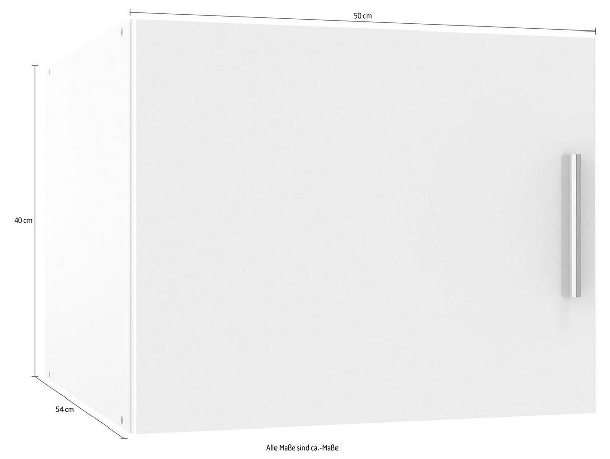KLEIDERSCHRANKAUFSATZ Münster weiß 50 / 40 / 54cm - Weiß/Grau, Holz/Holzwerkstoff (50/54/40cm) - Wimex