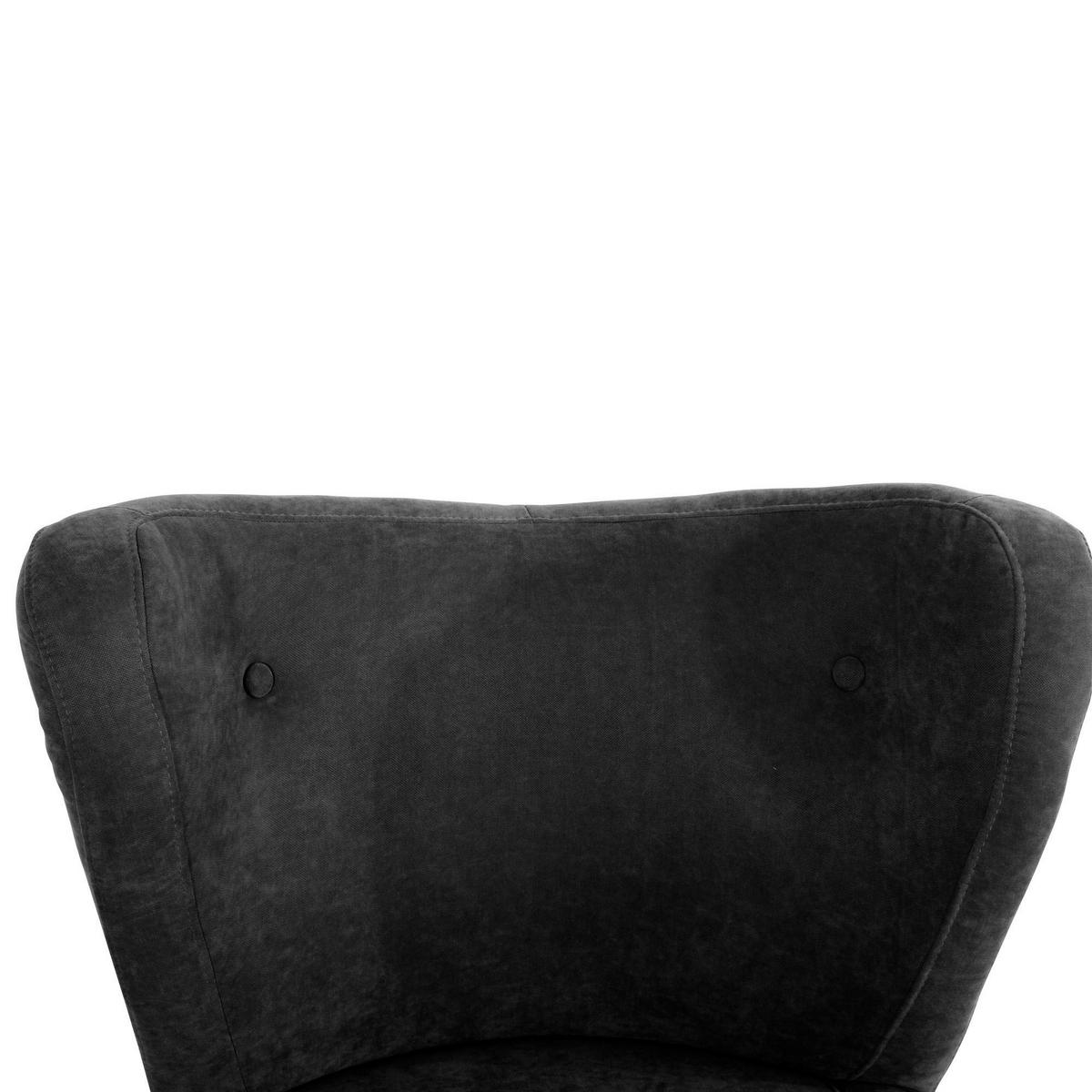 SESSEL Kathy Bezug Veloursstoff Buche natur / schwarz - Schwarz, Kunststoff (70/86/69cm) - 58aufmkessel
