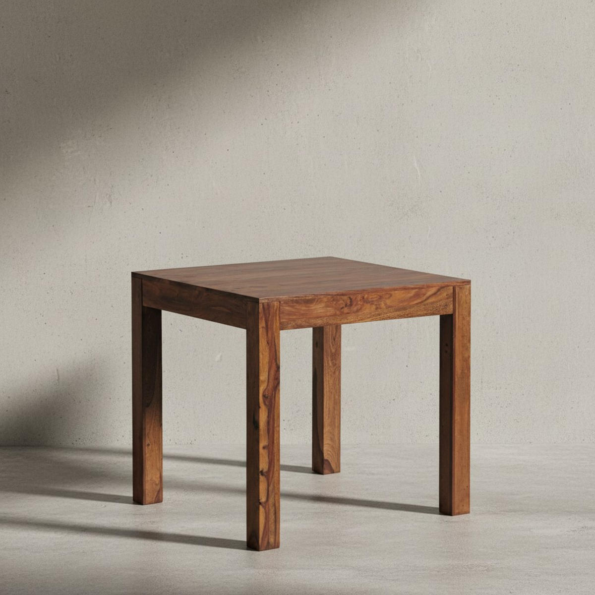 ESSTISCH Massivholz Akazie Rechteckig Handgefertigt NAKO, Braun 80x80x76 cm - Dunkelbraun/Braun, Holz (80/80/76cm) - KADIMA DESIGN