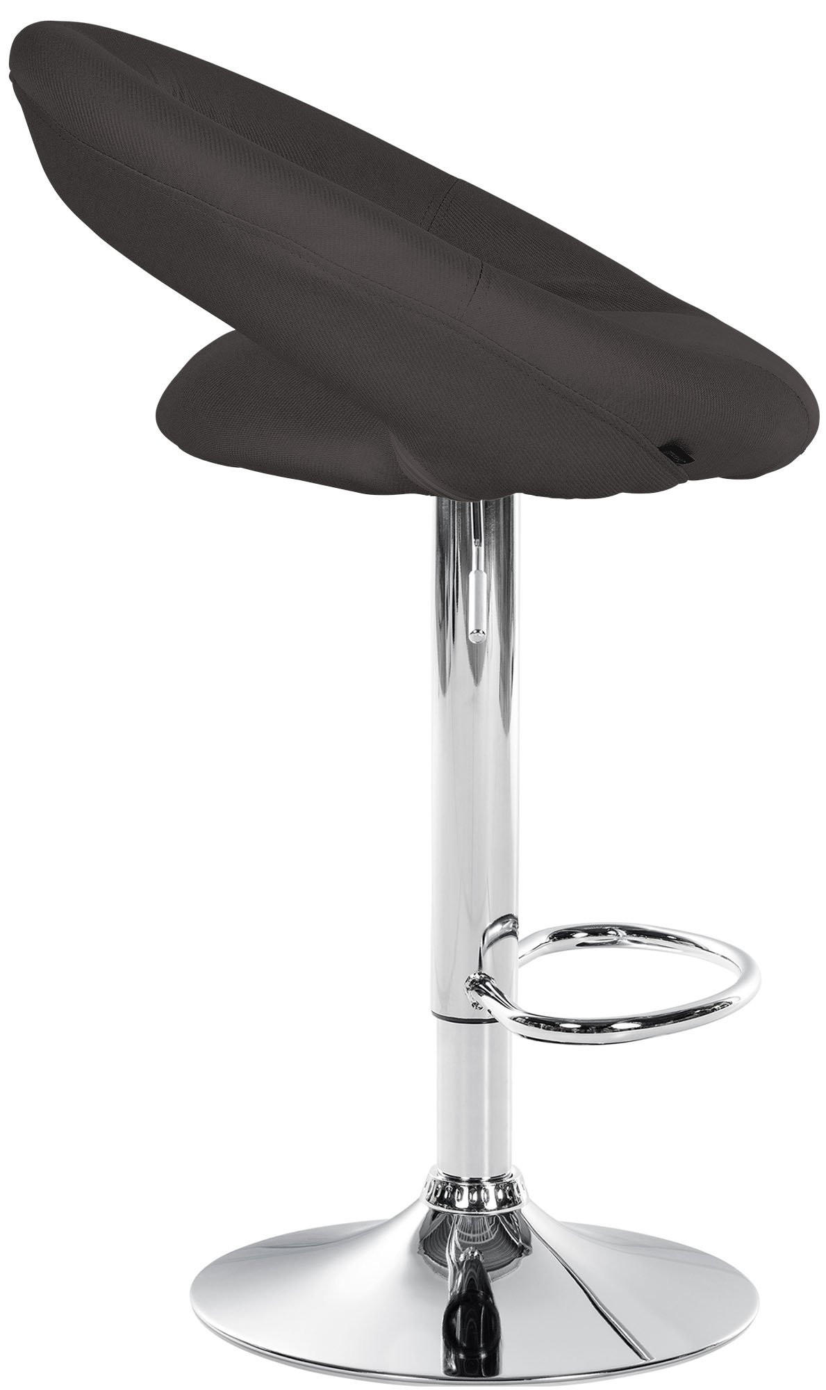 Thumbnail - CLP Barhocker, Dunkelgrau, Textil, 52x77x47 cm, Esszimmer, Barmöbel, Barhocker