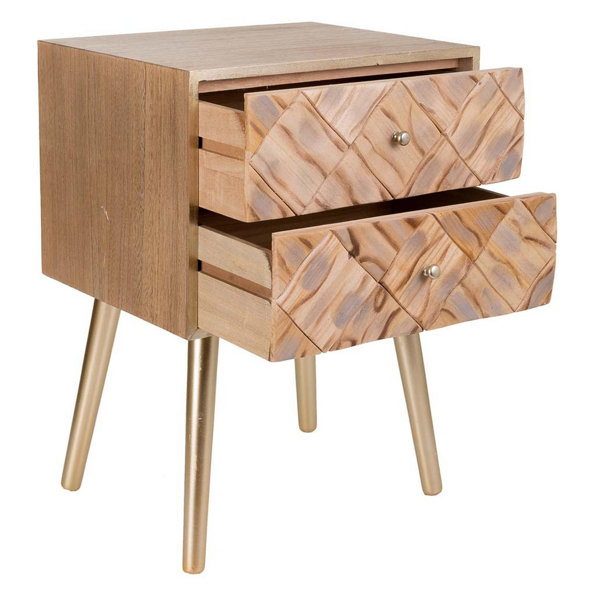 NACHTTISCH aus Holz, braun, 45x35x61cm - Braun, Holz (44.5/61/35cm) - Wanderlust