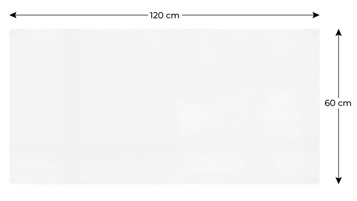 MAGNETPLATTE rahmenloses SLIMboard - Magnetisches trocken abwischbares Whiteboard 120x60 cm - Weiß, Metall (120/60/0.3cm) - ALLboards