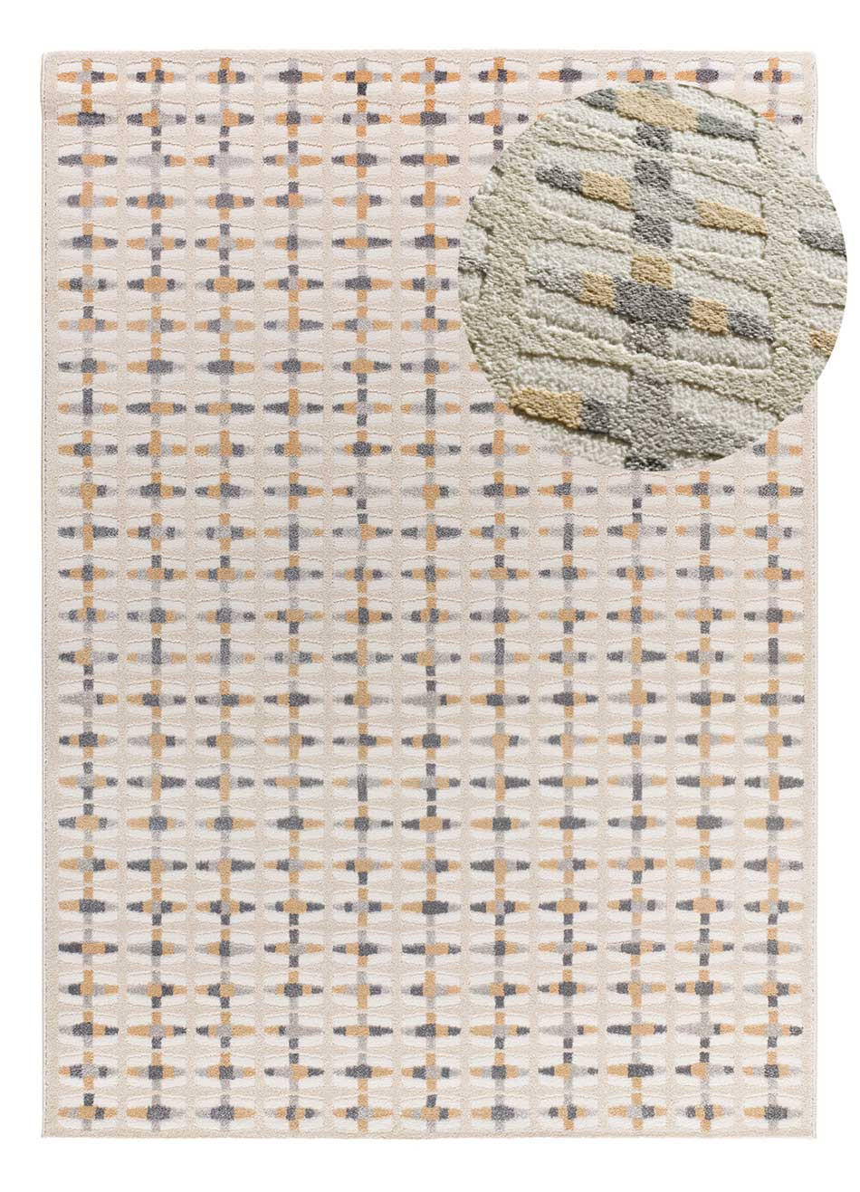 WEBTEPPICH creme Baresa 133/190 cm - Beige, Naturmaterialien/Textil (133/190cm) - Atticgo