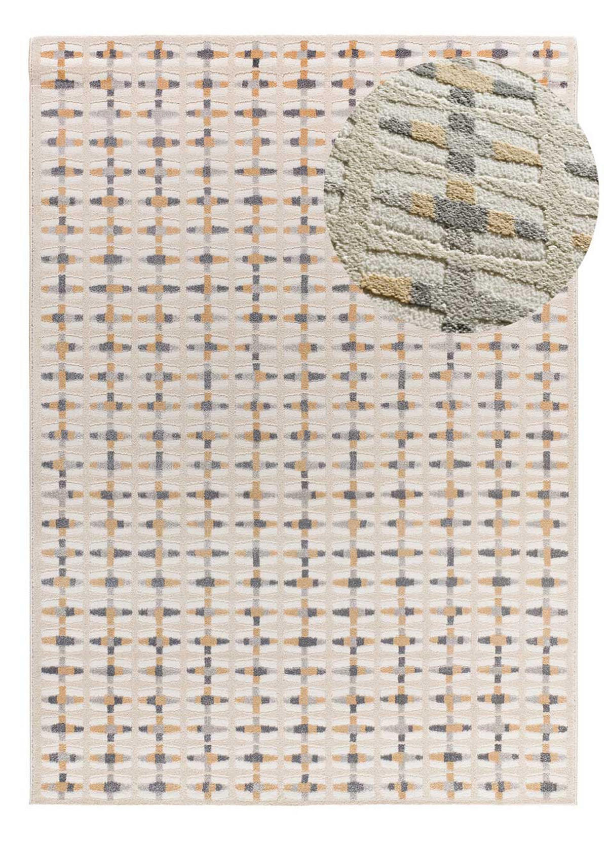 WEBTEPPICH creme Baresa 133/190 cm - Beige, Naturmaterialien/Textil (133/190cm) - Atticgo