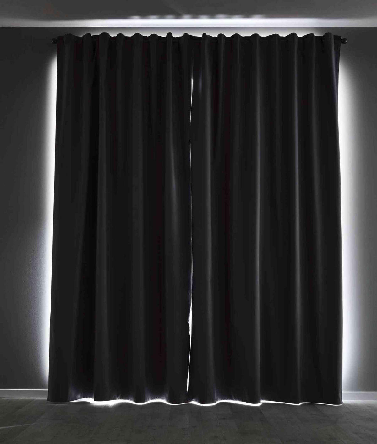 VORHANG MÜNCHEN DARK HxB 245x60 cm Stein - Hellgrau, Textil (60/245/245cm) - Gardinenbox