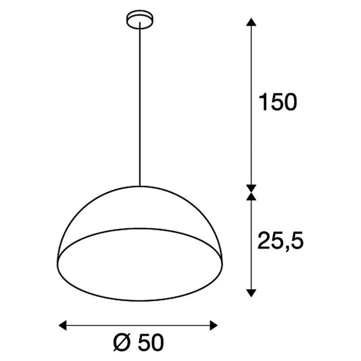 PENDELLEUCHTE Forchini Schwarz - Goldfarben/Schwarz, Metall (25/25/25.5cm) - SLV