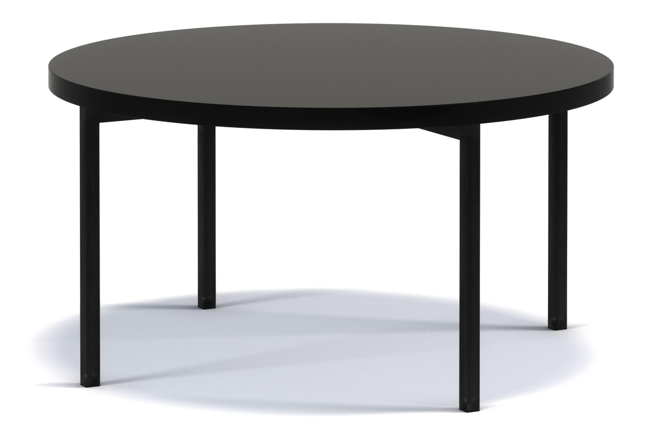 COUCHTISCH GERIS mit Metallfüßen, Spanplatte, Schwarz - Schwarz, Holz/Metall (80/80/45cm) - KONSIMO®