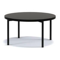 COUCHTISCH GERIS mit Metallfüßen, Spanplatte, Schwarz - Schwarz, Holz/Metall (80/80/45cm) - KONSIMO®