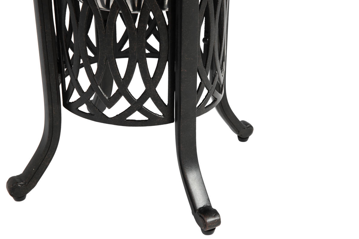 GARTEN BEISTELLTISCH Aluminium Bronze - Braun, Metall (55/55/49cm) - ComfortXL