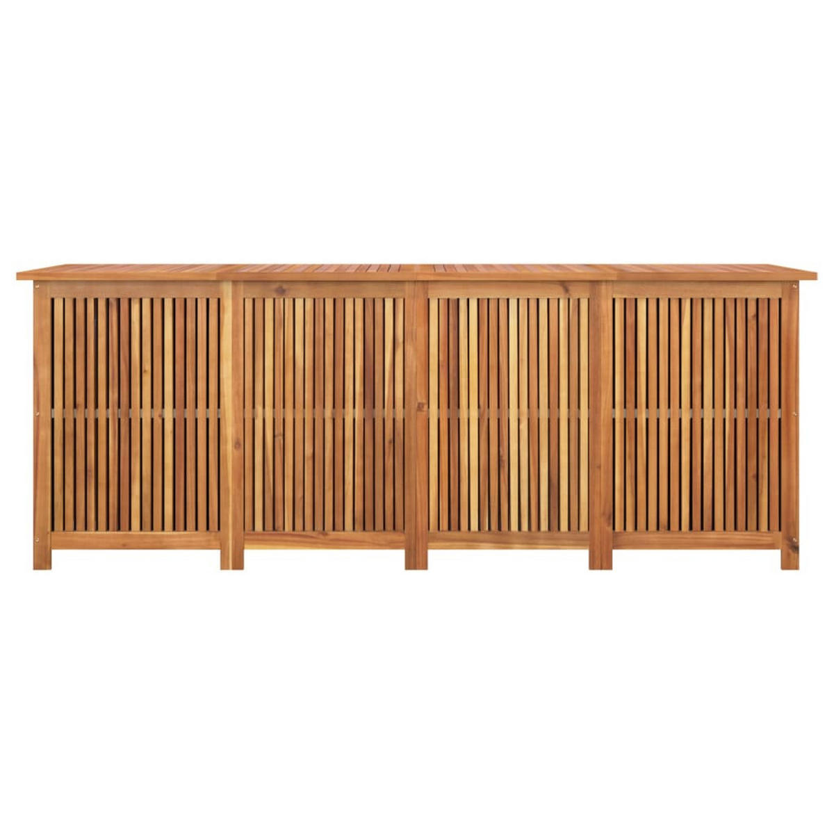 GARTENBOX 200x80x75 cm Massivholz Akazie - Braun, Holz (200/75/80cm) - furnicato