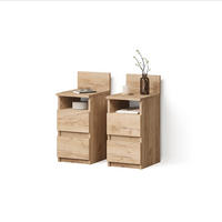 NACHTTISCH Roya, Goldkraft Eiche, 2er Set - Honigeiche, Holzwerkstoff (25/59.1/32.3cm) - Livinity®
