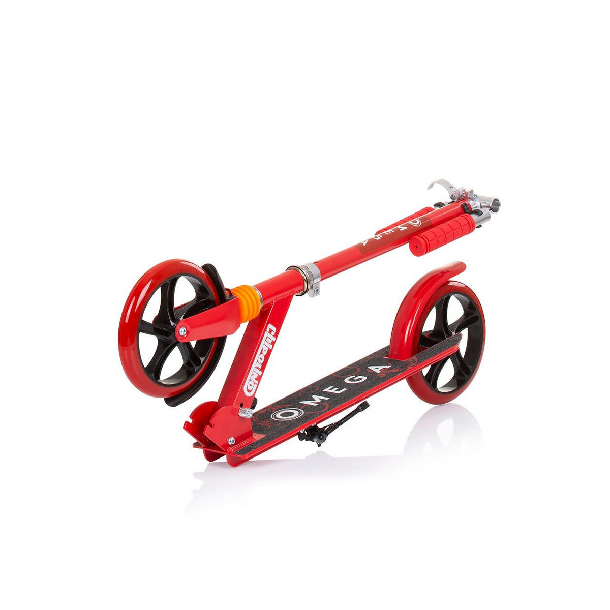 KINDERROLLER Omega rot ABEC-7 Lager verstellbar faltbar Bremse - Rot, Metall (80/34/90cm) - Chipolino