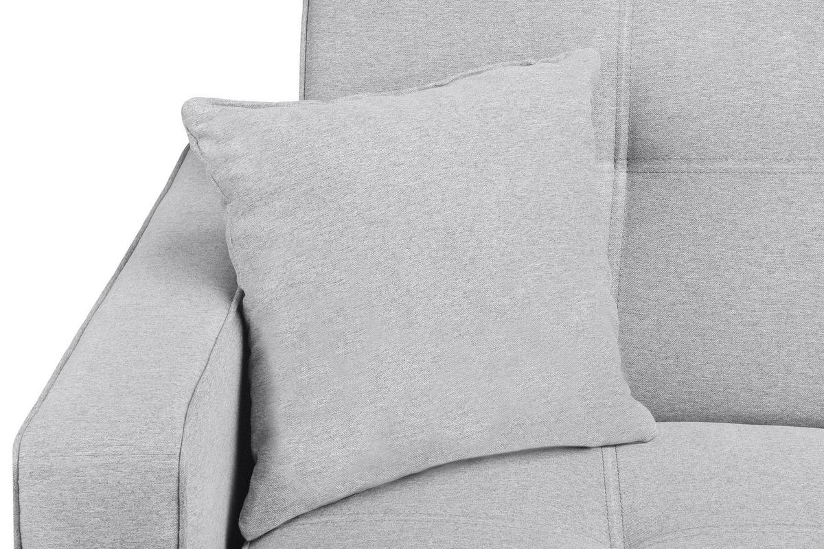 SCHLAFSOFA ORIO 3 Personen, Gewebe-Stoff, Grau - Grau, Textil (219/90/90cm) - KONSIMO®