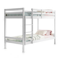 ETAGENBETT mit zwei Matratzen 90x200 cm in Weiß - Weiß, Holz (90/200cm) - Kids Collective