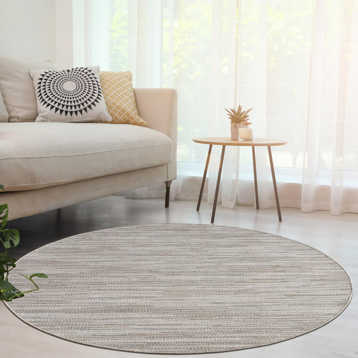 OUTDOORTEPPICH 120/120 cm Vermont 193 - Beige, Kunststoff (120/120cm) - Paco Home