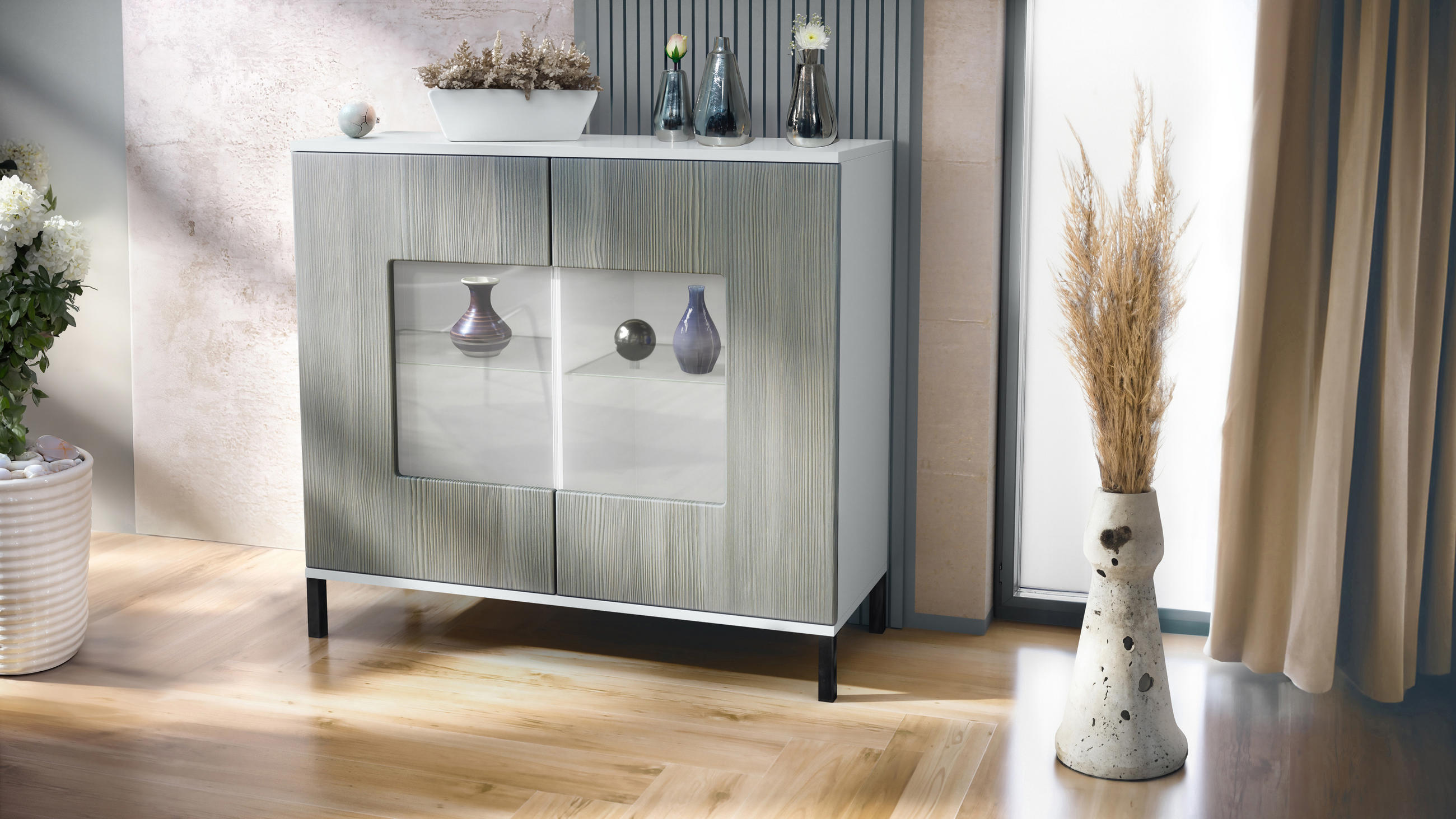 KOMMODE Grömitz Avola-Anthrazit - Anthrazit, Holzwerkstoff (92.5/83.5/35cm) - Vladon