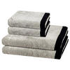 FROTTIERSET Lifestyle Splash 4-teilig - Grau, Textil (50/100cm) - Cawö