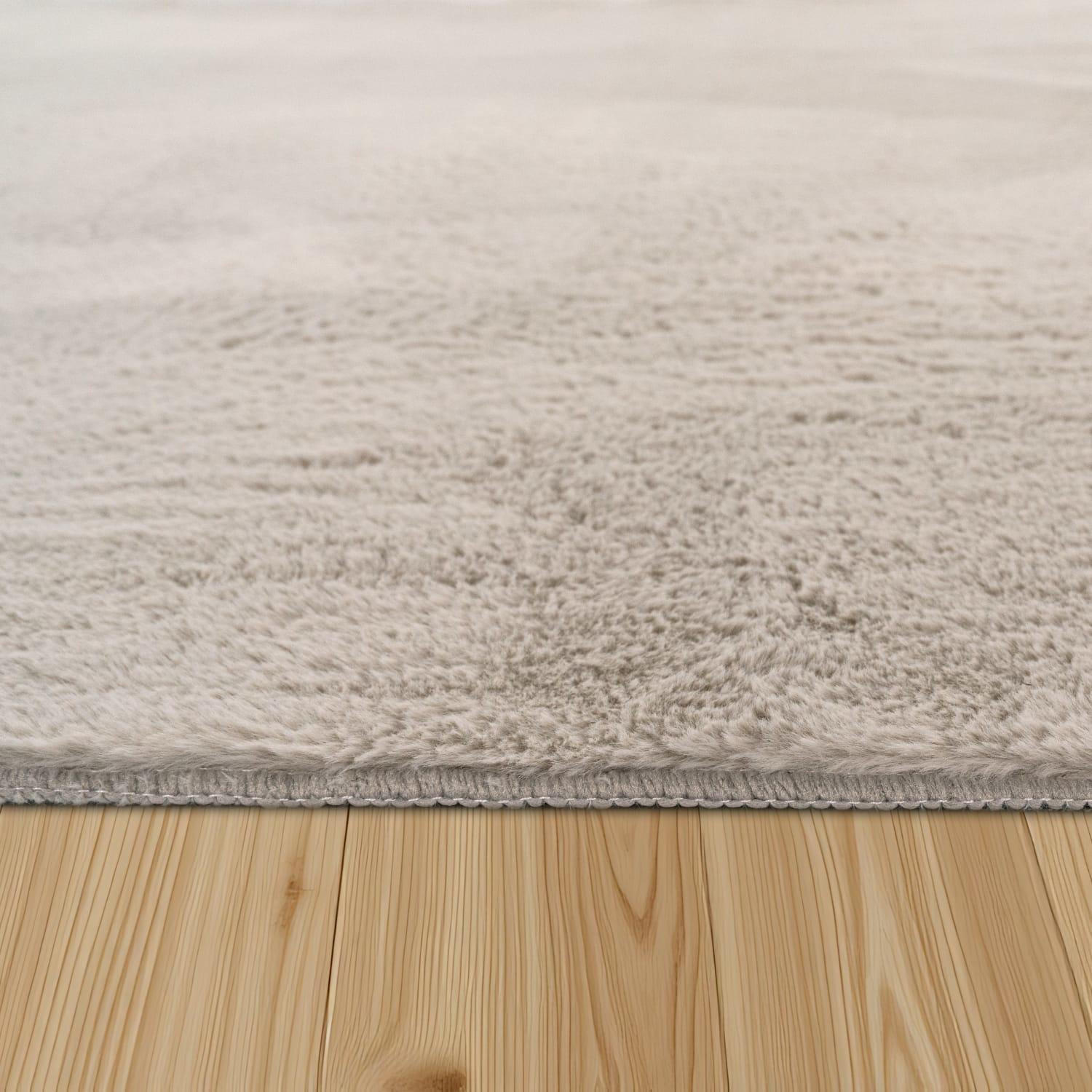 Paco Home Hochflorteppich Beige 80x300 cm