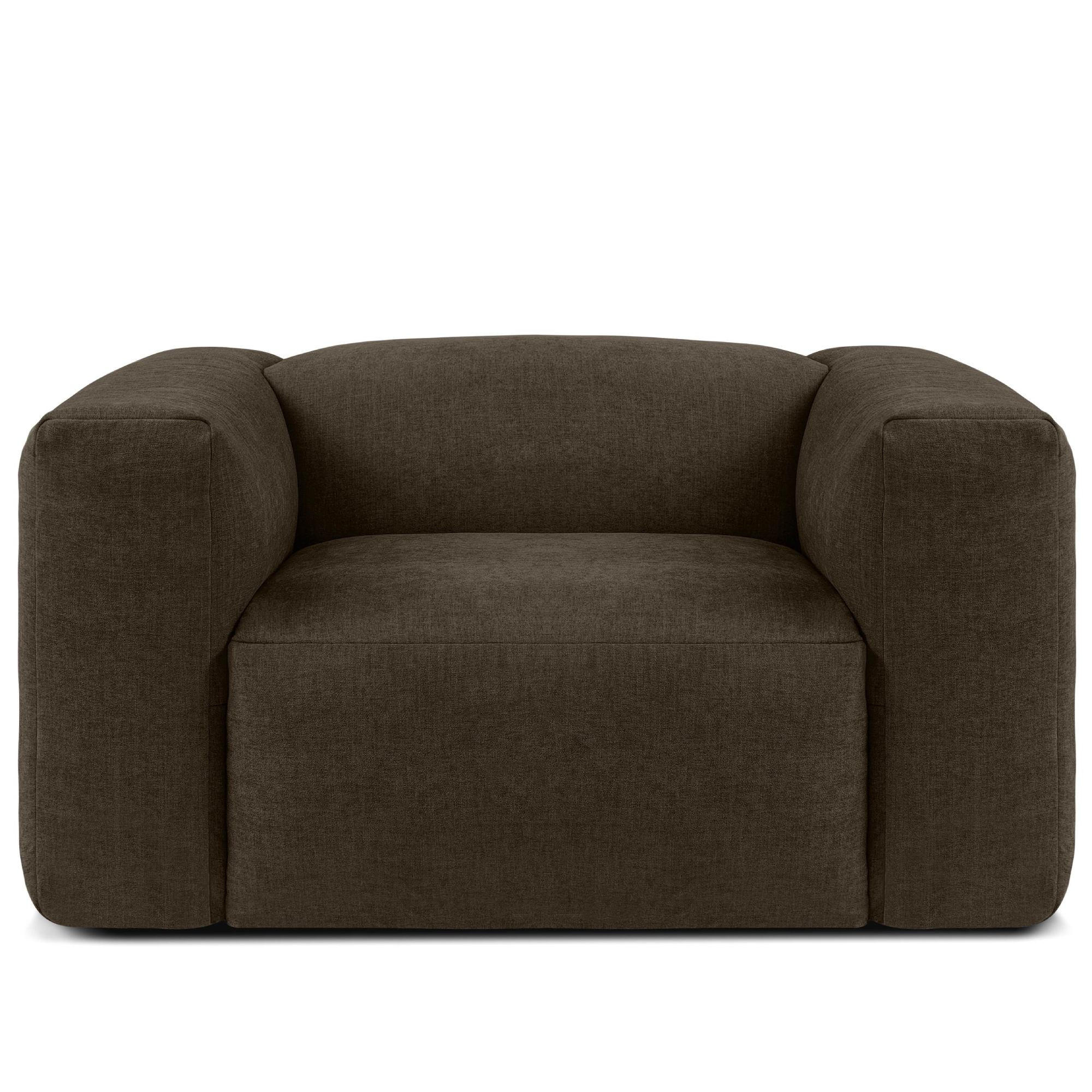 SESSEL BUFFO , Braun - Braun, Textil (130/73/96cm) - KONSIMO®